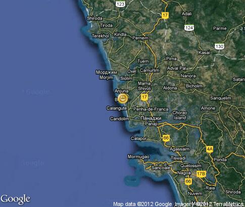 map: Activities in Goa