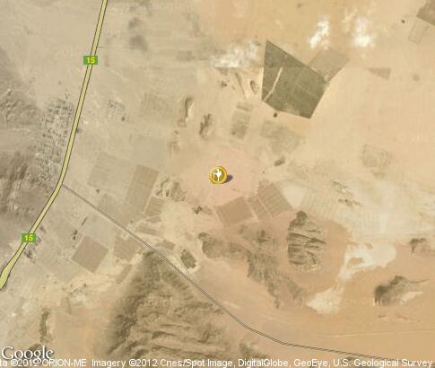 map: Bedouin camp for tourists in Wadi Rum