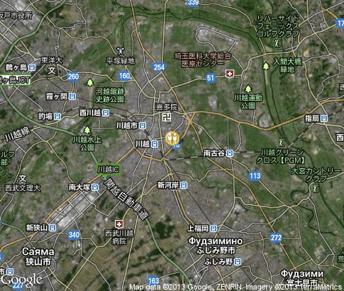 map: Crafting in Kawagoe