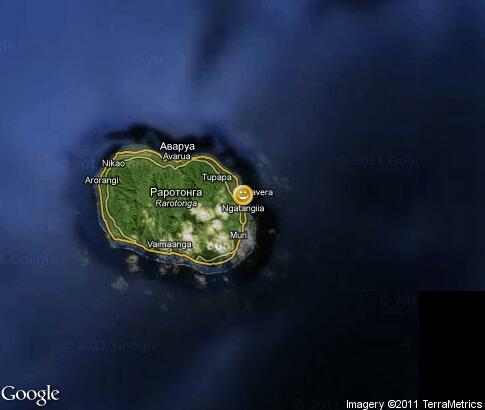 map: Entertainment on Cook Islands