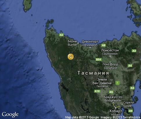 карта: Экстремальный спорт в Тасмании