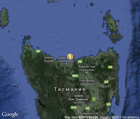 map: Fishing in Tasmania