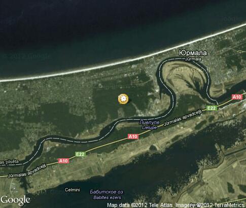 map: Forest walks in Jurmala