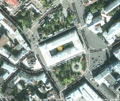 地图: Gostinyi dvor in Kontraktovaya Square