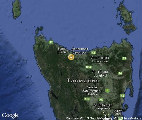 地图: International Transport of Tasmania