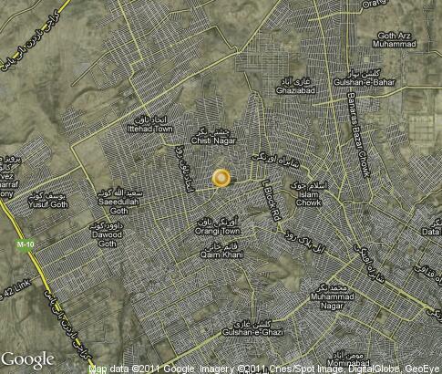 地图: Katchi Abadi in Karachi