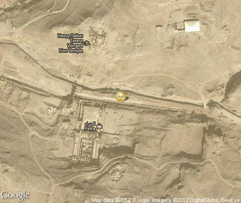 map: Main street of Petra