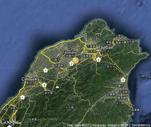 карта: Изготовление стеклянных изделий в Тайване