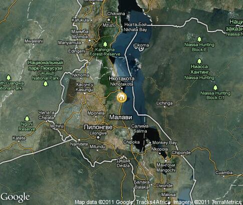 карта: Курорты Малави
