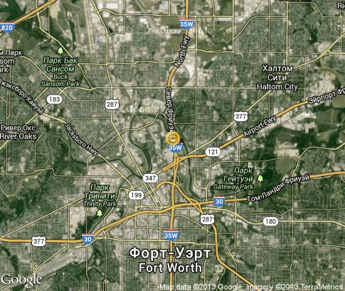 map: Night Fort-Worth