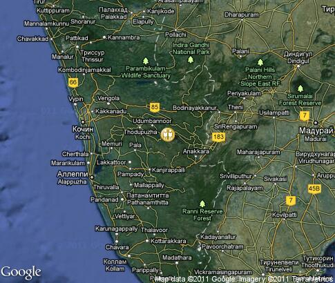 map: Population of Kerala