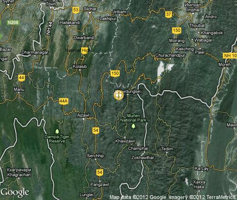 マップ: Population of Mizoram