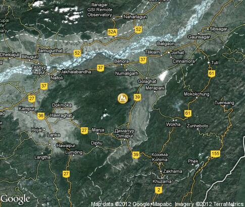 地图: Tea plantations of Assam