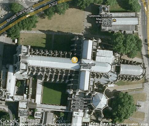 地图: 威斯敏斯特修道院