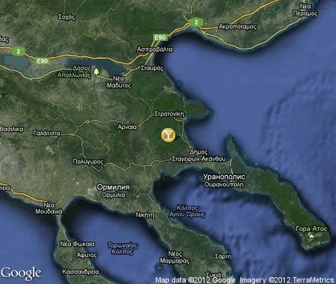 map: Winemaking in Halkidiki