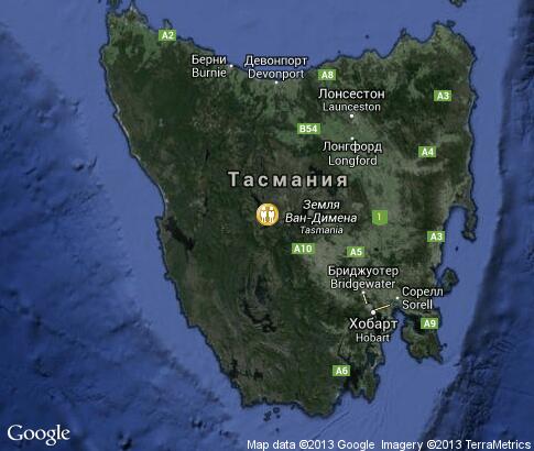 地图: Wool Production in Tasmania