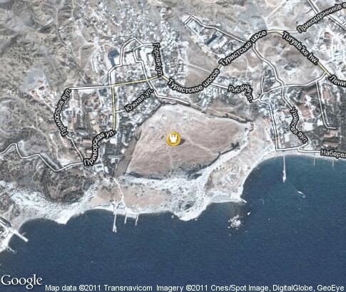 map: Genoese fortress in Sudak