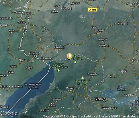 map: National Park Murchisons Falls