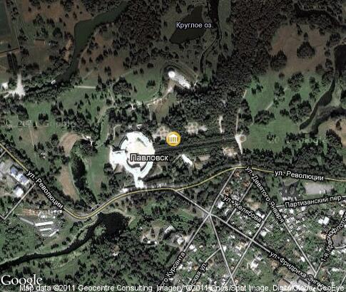 地图: The Palace Ensemble Pavlovsk