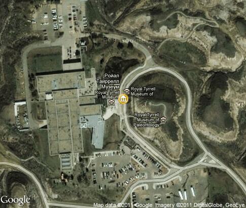 map: Royal Tyrrell Museum