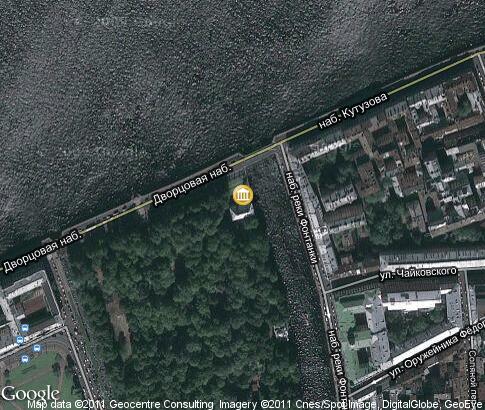 map: Summer Palace of Peter the Great