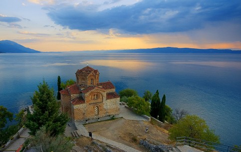 Ohrid - Macedonian tourist centre on the bank of the same name lake; city-museum; 