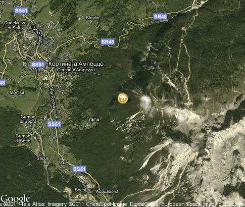 map: Cortina d`Ampezzo, winter resort