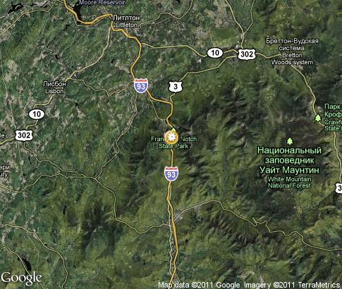 map: Franconia Notch State Park