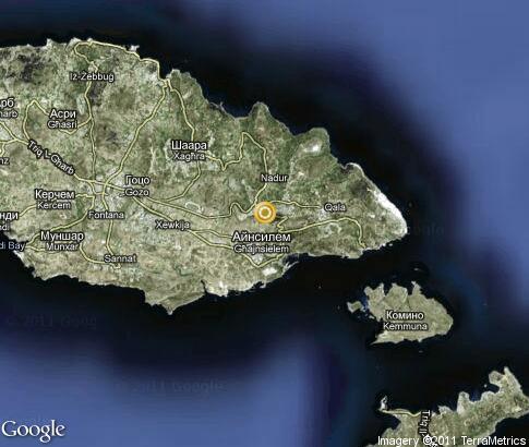 map: Showplaces of Gozo