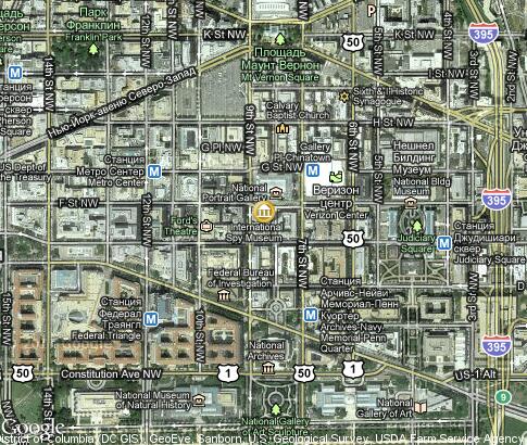 map: International Spy Museum