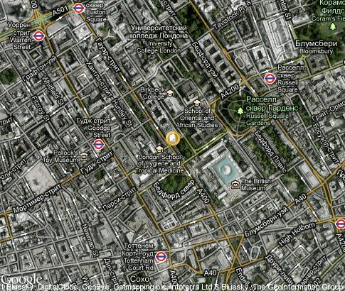 map: London School of Hygiene and Tropical Medicine