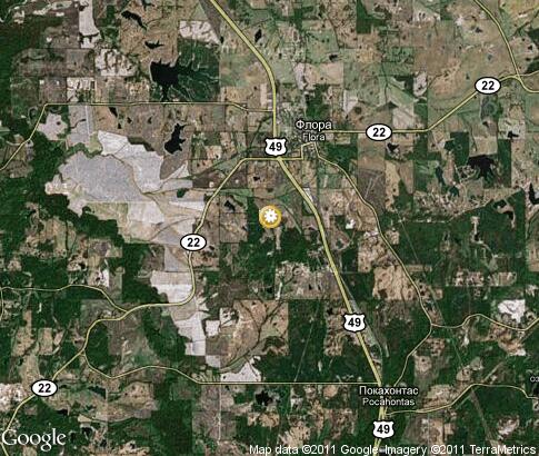 map: Mississippi Petrified Forest