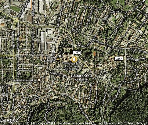 map: Pädagogische Hochschule Weingarten (University of Education)