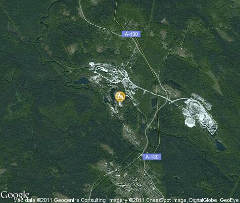 map: Ruskeala marble quarries