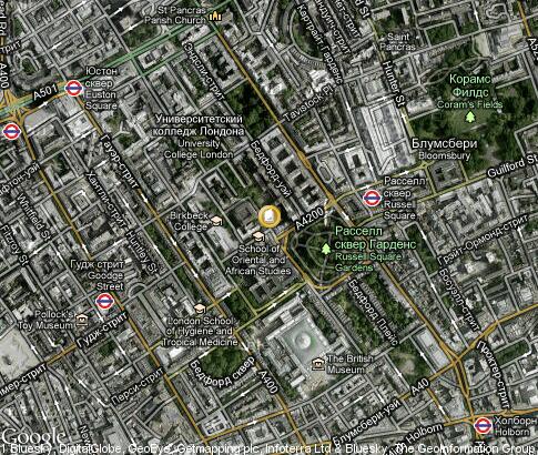 map: School of Oriental and African Studies - University of London