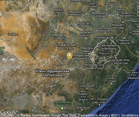 map: South Africa, tourism
