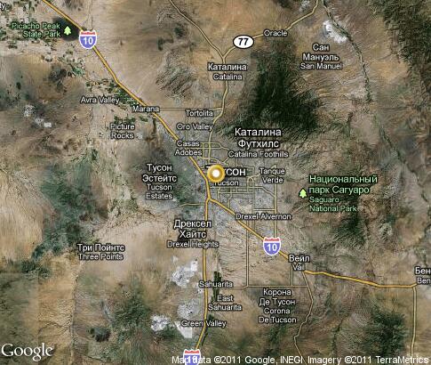 map: Tucson, Arizona