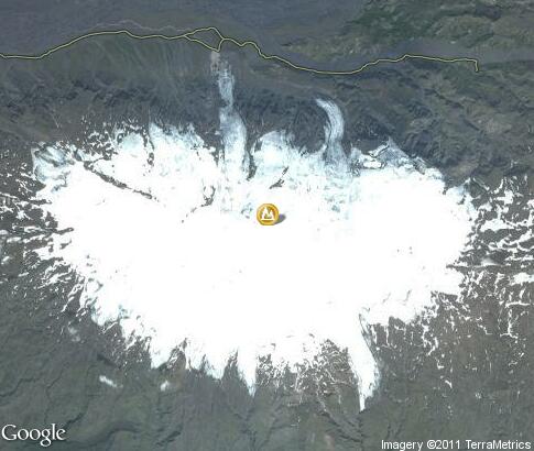 map: Volcano of Eyjafjallajökull