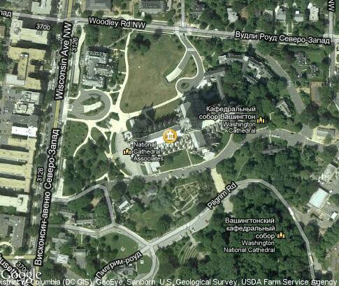 map: Washington National Cathedral