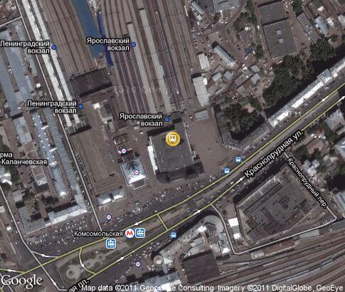 map: Yaroslavsky Rail Terminal